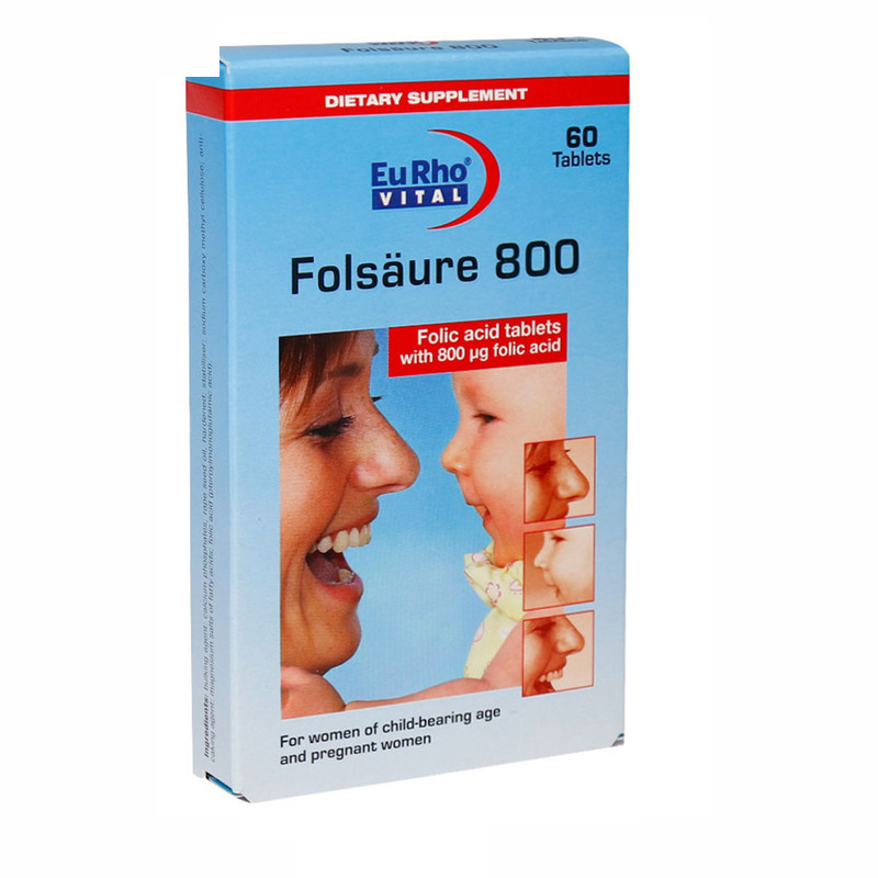 کپسول فولیک اسید 800 یوروویتال بسته 60 عددی کپسول فولیک اسید 800 یوروویتال بسته 60 عددی