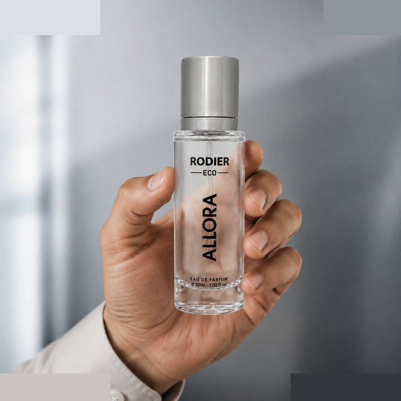 عطر جیبی مردانه رودیر مدل Allora با رایحه شیرین و مرکباتی