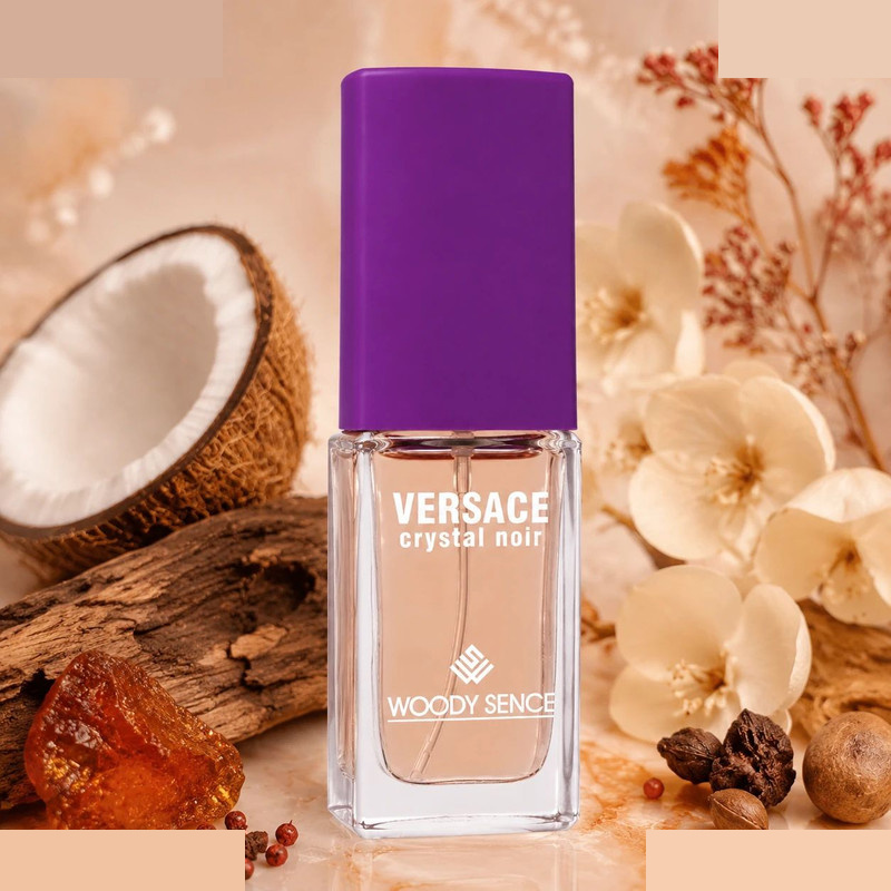 عطر جیبی زنانه وودی سنس مدل Versace Crystal Noir با رایحه شیرین عطر جیبی زنانه وودی سنس مدل Versace Crystal Noir با رایحه شیرین