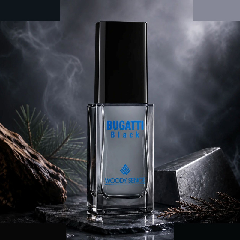 عطر جیبی مردانه وودی سنس مدل Bugatti Black با رایحه تند و چوبی عطر جیبی مردانه وودی سنس مدل Bugatti Black با رایحه تند و چوبی