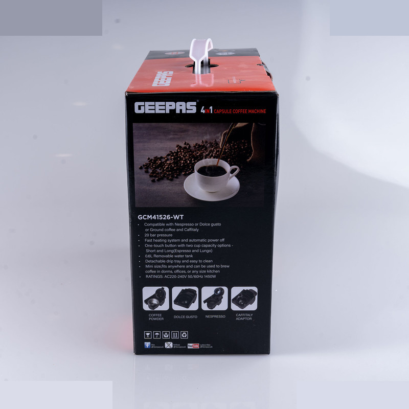 اسپرسو ساز 600 میلیلیتری جی پاس مدل GCM41526-BK اسپرسو ساز 600 میلیلیتری جی پاس مدل GCM41526-BK