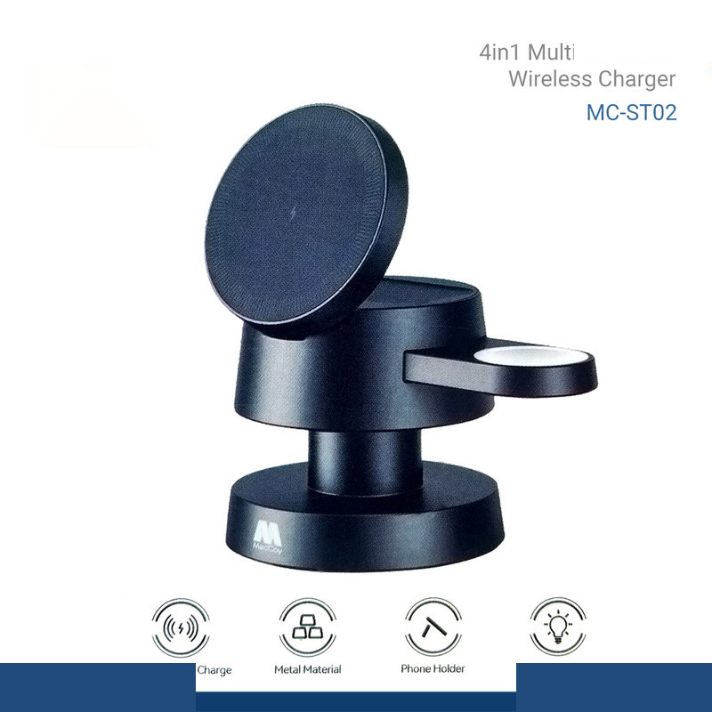داک شارژر بیسیم 20 وات 3 پورت مک کوی مدل ST- 02 داک شارژر بیسیم 20 وات 3 پورت مک کوی مدل ST- 02