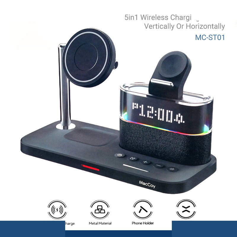 شارژر بیسیم 15 وات 3 پورت مک کوی مدل ST-01 شارژر بیسیم 15 وات 3 پورت مک کوی مدل ST-01