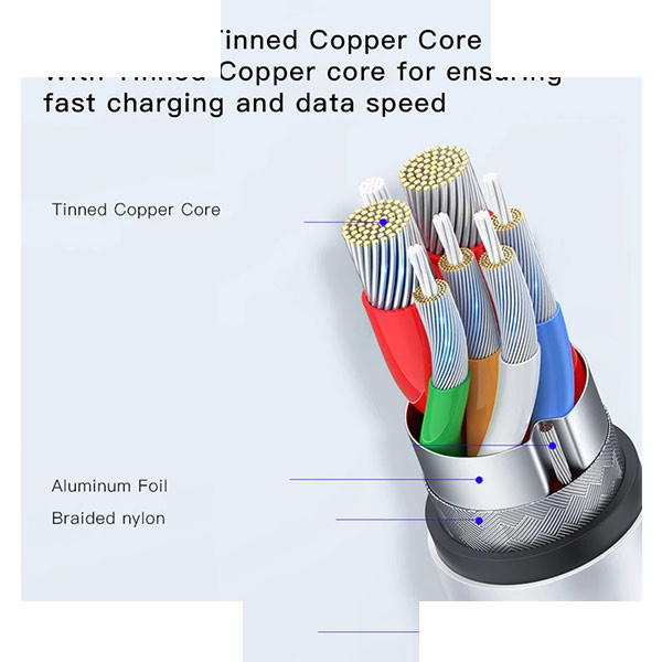 کابل لایتنینگ یسیدو مدل CA105 طول 1.2 متر کابل لایتنینگ یسیدو مدل CA105 طول 1.2 متر