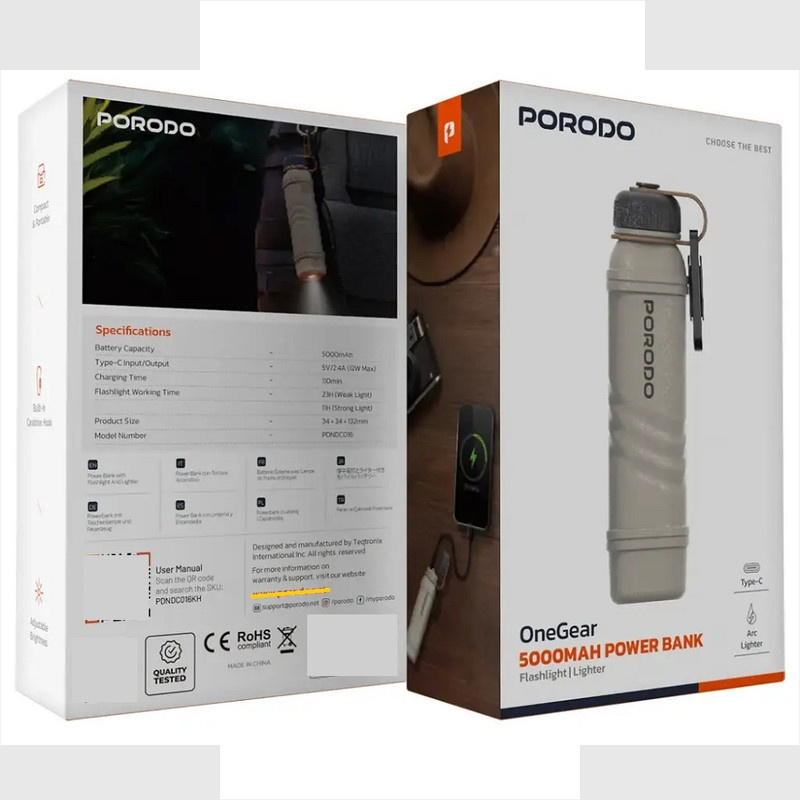 پاوربانک 12 وات پرودو مدل OneGear PDNDC016KH ظرفیت 5000 میلی آمپر ساعت پاوربانک 12 وات پرودو مدل OneGear PDNDC016KH ظرفیت 5000 میلی آمپر ساعت