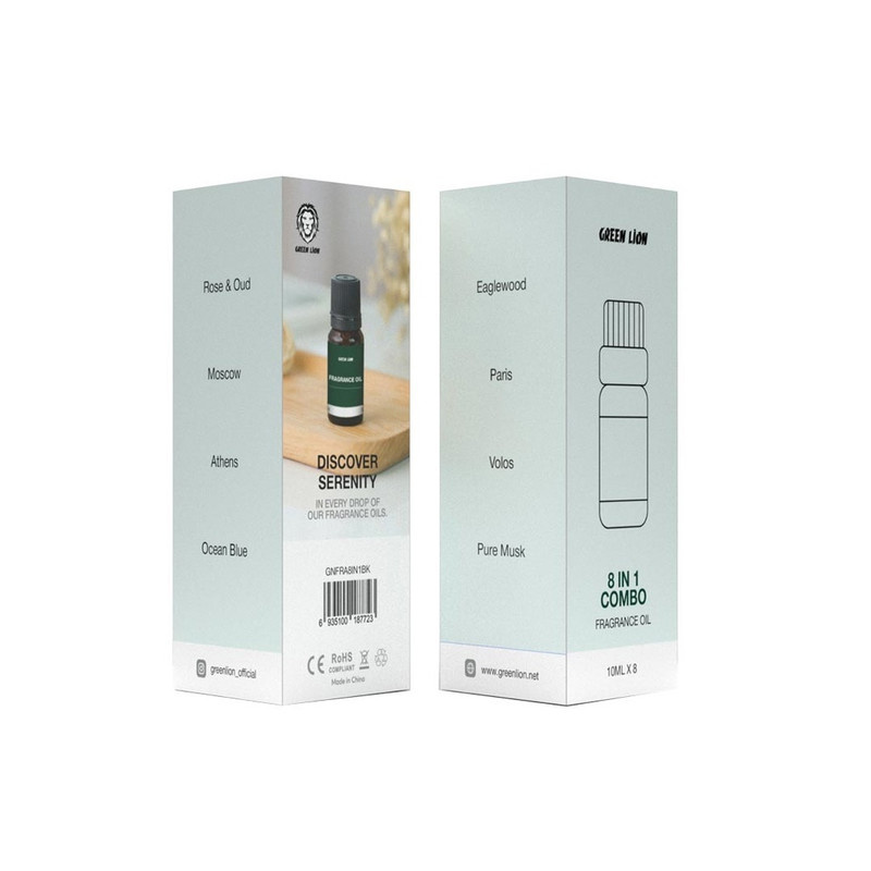 اسانس خوشبوکننده هوا گرین لاین مدل روغن معطر Combo Fragrance Oil مجموعه 8 عددی اسانس خوشبوکننده هوا گرین لاین مدل روغن معطر Combo Fragrance Oil مجموعه 8 عددی