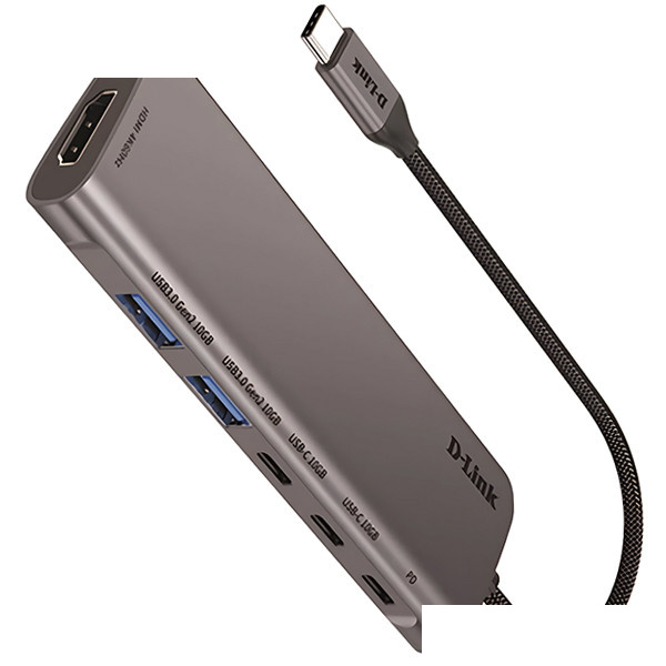 هاب 6 پورت USB-C دیلینک مدل DUB-C106 هاب 6 پورت USB-C دیلینک مدل DUB-C106