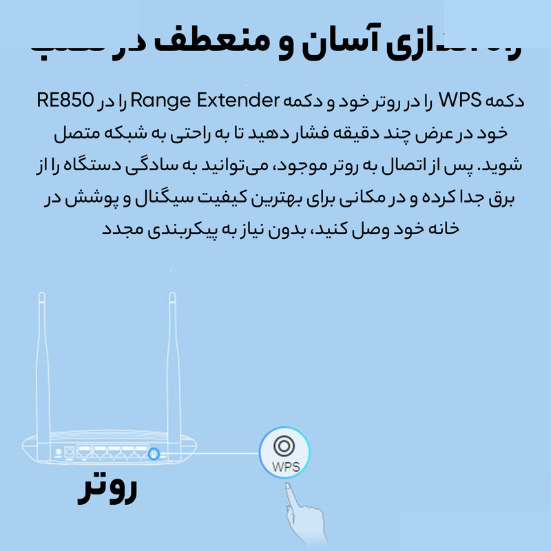 توسعه دهنده شبکه بیسیم تی پی-لینک مدل TL-WA850RE V7 توسعه دهنده شبکه بیسیم تی پی-لینک مدل TL-WA850RE V7