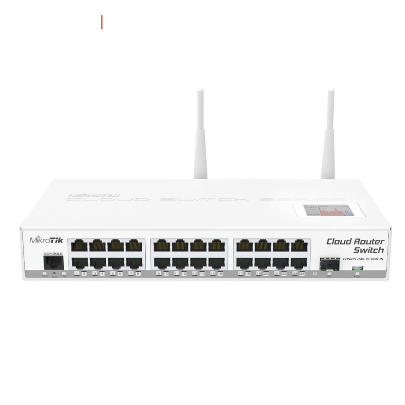 سوییچ 24 پورت میکروتیک مدل CRS125-24G-1S-2HnD-IN سوییچ 24 پورت میکروتیک مدل CRS125-24G-1S-2HnD-IN
