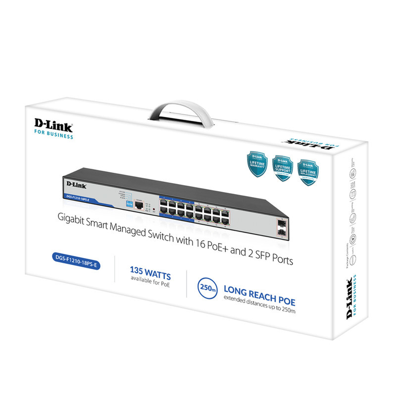 سوییچ شبکه دی لینک D-LINK مدل DGS-F1210-18PS