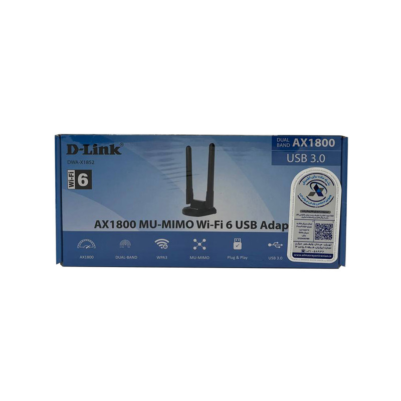 کارت شبکه USB دی-لینک مدل DWA-X1852 کارت شبکه USB دی-لینک مدل DWA-X1852