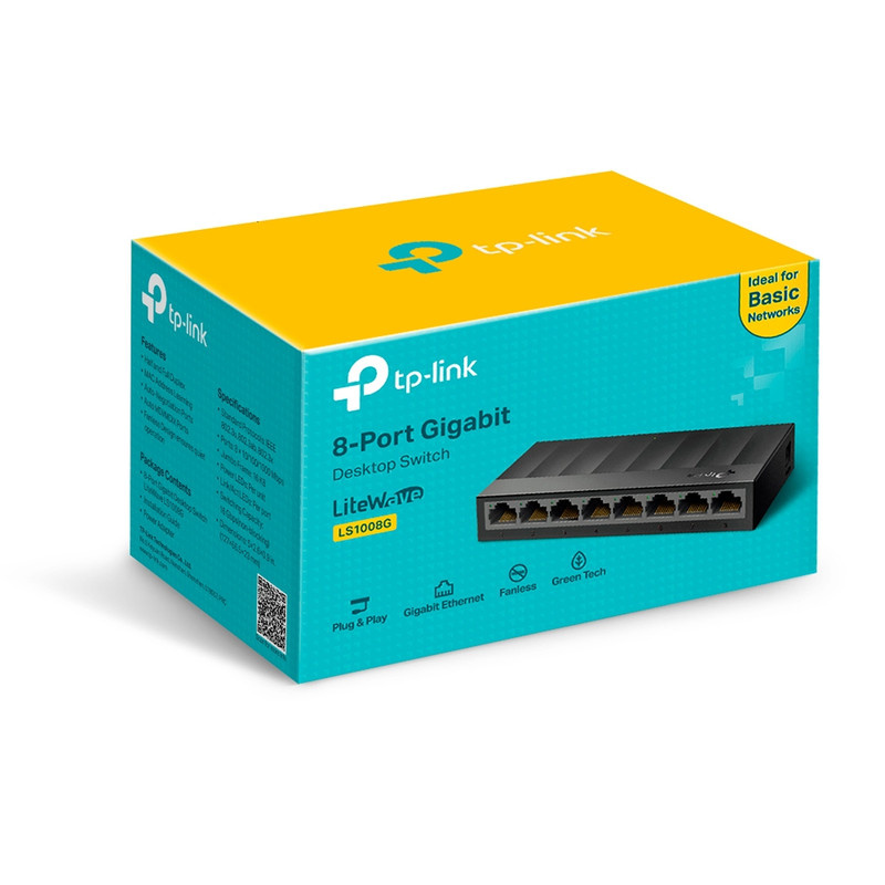 سوییچ 8 پورت گیگابیتی و دسکتاپ تی پی-لینک مدل LS1008G سوییچ 8 پورت گیگابیتی و دسکتاپ تی پی-لینک مدل LS1008G