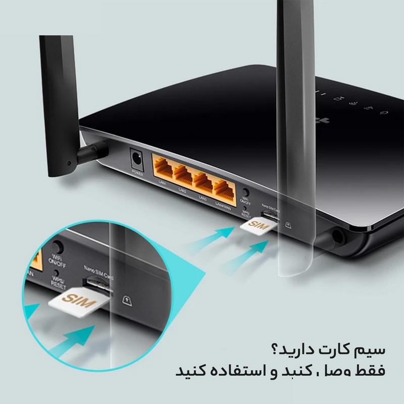 مودم روتر بیسیم 4G LTE تیپیلینک مدل TL-MR6400 مودم روتر بیسیم 4G LTE تیپیلینک مدل TL-MR6400