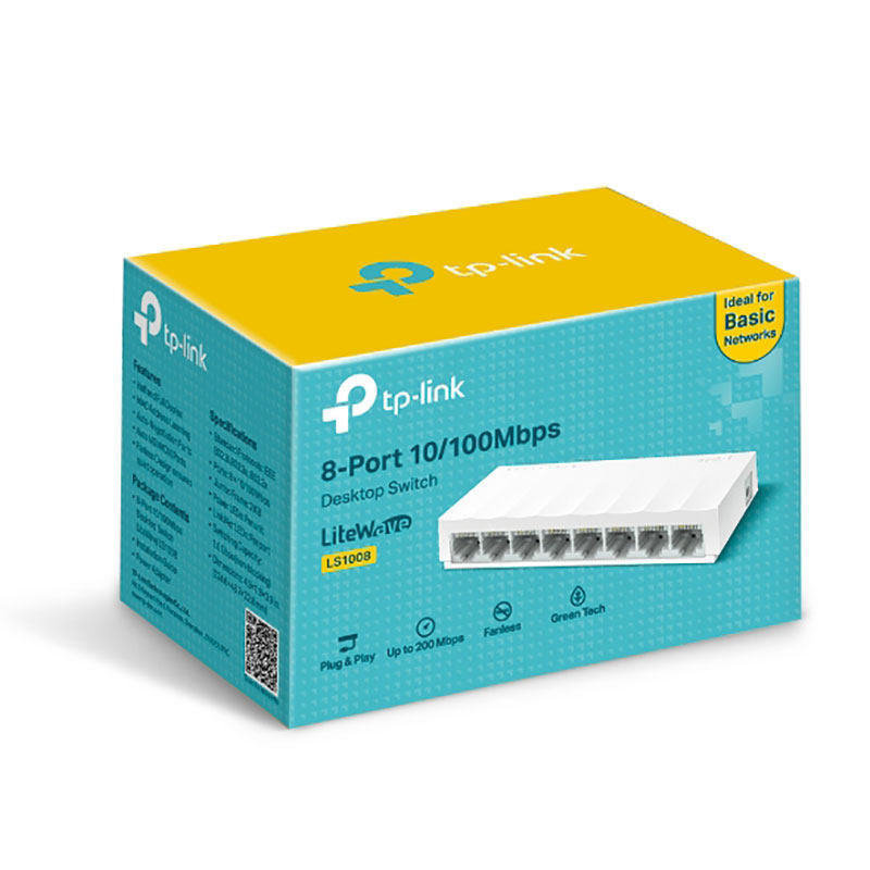 سوییچ 8 پورت دسکتاپ تی پی-لینک مدل LS1008 سوییچ 8 پورت دسکتاپ تی پی-لینک مدل LS1008
