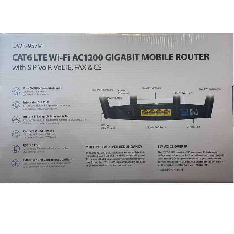 مودم روتر بی سیم 4G LTE دی-لینک مدل DWR-957M مودم روتر بی سیم 4G LTE دی-لینک مدل DWR-957M
