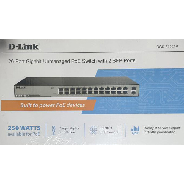 سوئیچ 26 پورت PoE دی لینک مدل DGS-F1024P سوئیچ 26 پورت PoE دی لینک مدل DGS-F1024P