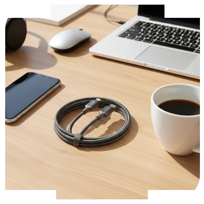 کابل تبدیل USB-C به لایتنینگ نوکسو مدل CN‑10 طول 1.2 متر کابل تبدیل USB-C به لایتنینگ نوکسو مدل CN‑10 طول 1.2 متر