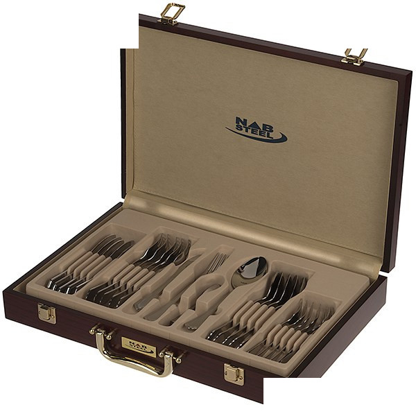 سرویس قاشق و چنگال 30 پارچه ناب استیل مدل Venice مات سرویس قاشق و چنگال 30 پارچه ناب استیل مدل Venice مات