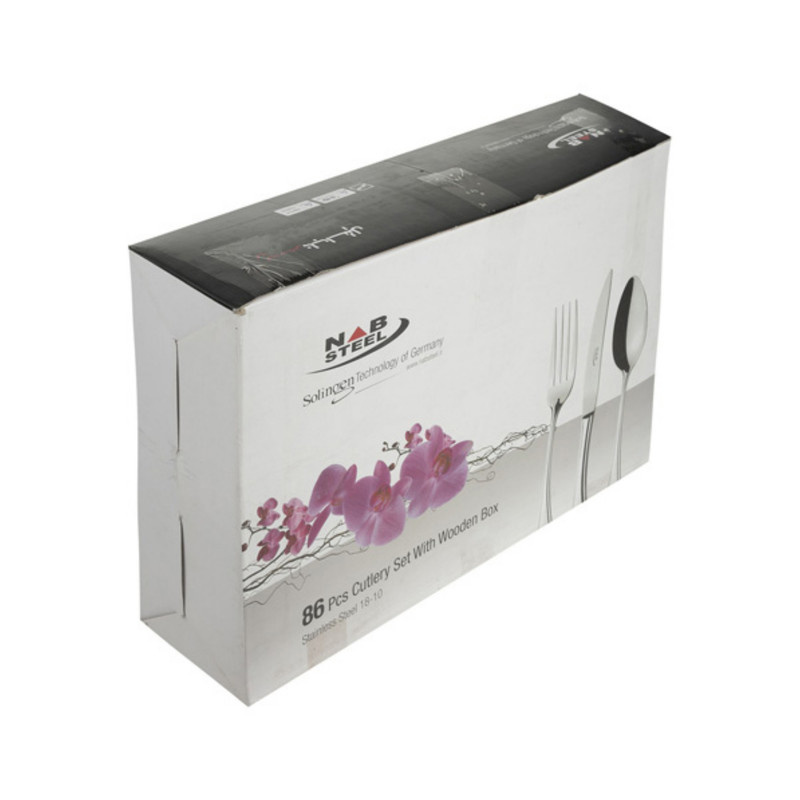 سرویس قاشق و چنگال 86 پارچه ناب استیل مدل ونیز سرویس قاشق و چنگال 86 پارچه ناب استیل مدل ونیز