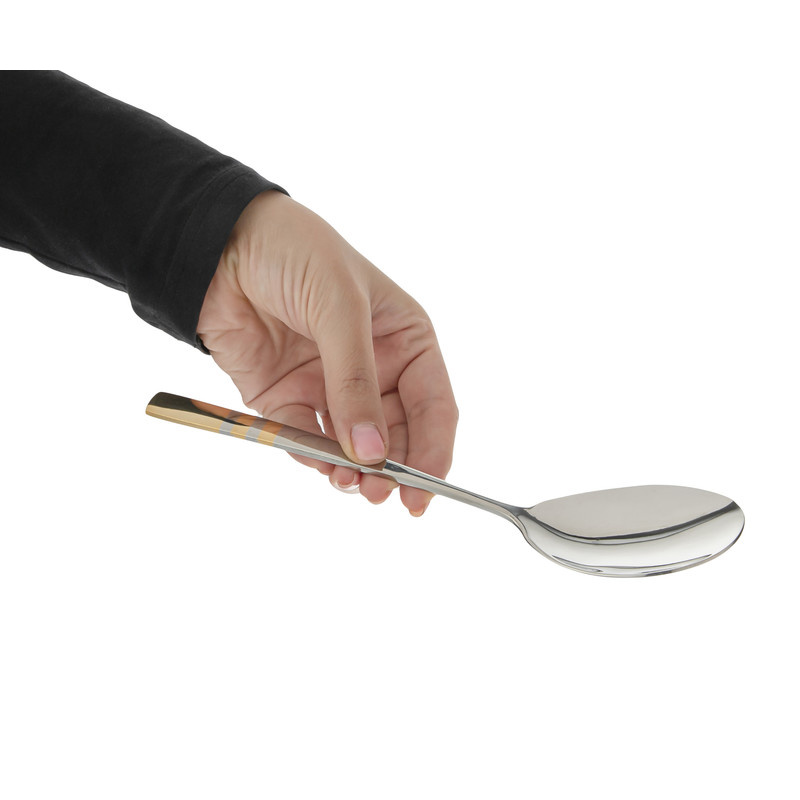 قاشق خورش خوری ناب استیل مدل فلورانس کد 230-0339 قاشق خورش خوری ناب استیل مدل فلورانس کد 230-0339