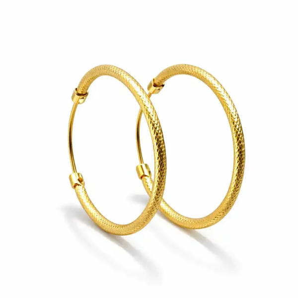 گوشواره طلا 18 عیار حلقه ای گالری طلا ادیب زر کد10142 گوشواره طلا 18 عیار حلقه ای گالری طلا ادیب زر کد10142