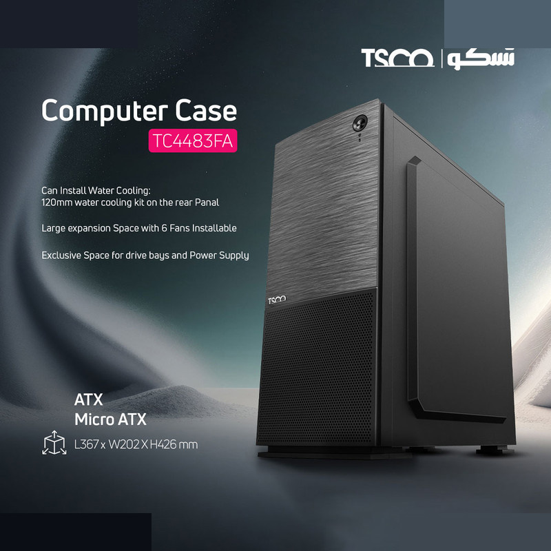 کیس کامپیوتر تسکو مدل TC 4483 کیس کامپیوتر تسکو مدل TC 4483