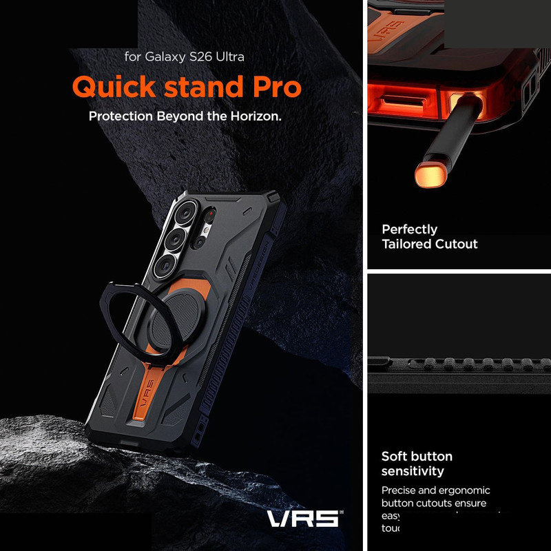 کاور وی آر اس مدل QuickStand Pro مناسب برای گوشی موبایل سامسونگ Galaxy S26 ULTRA کاور وی آر اس مدل QuickStand Pro مناسب برای گوشی موبایل سامسونگ Galaxy S26 ULTRA