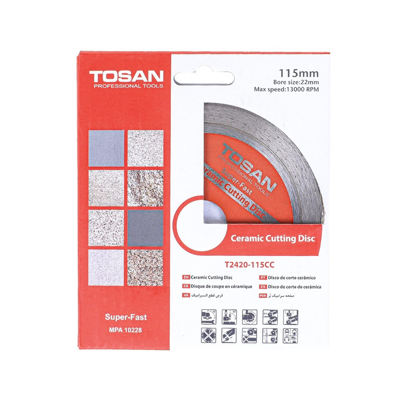 صفحه برش گرانیت توسن مدل T2416-115GC سایز 115 میلیمتر صفحه برش گرانیت توسن مدل T2416-115GC سایز 115 میلیمتر
