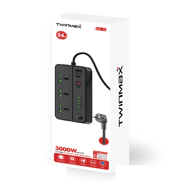 چندراهی برق تویین مکس مدل MX-61 چندراهی برق تویین مکس مدل MX-61