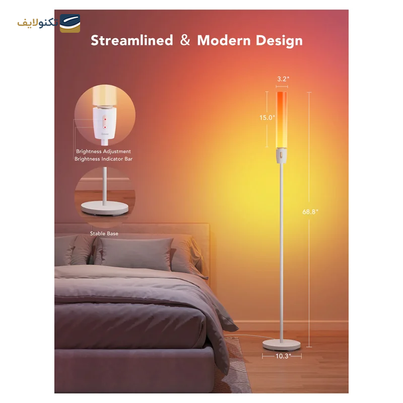 gallery-چراغ هوشمند گووی مدل RGBICWW Floor Lamp 2 H607C copy.png