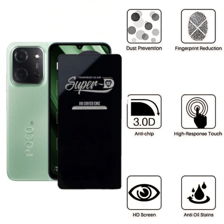 محافظ صفحه نمایش شیشه ای گوشی موبایل زیفرند مدل Super D مناسب شیائومی Poco C85 5G محافظ صفحه نمایش شیشه ای گوشی موبایل زیفرند مدل Super D مناسب شیائومی Poco C85 5G