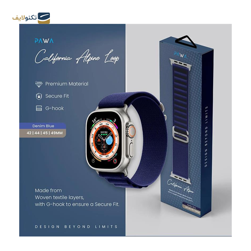 بند پاوا مدل California Alpine مناسب برای اپل واچ 42/44/45/49 میلی متری بند پاوا مدل California Alpine مناسب برای اپل واچ 42/44/45/49 میلی متری