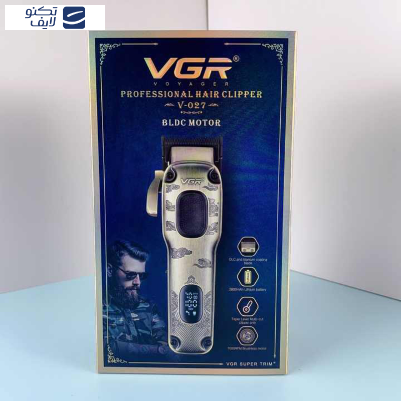 ماشین اصلاح موی سر و صورت وی جی ار شارژی مدل V-027 ماشین اصلاح موی سر و صورت وی جی ار شارژی مدل V-027