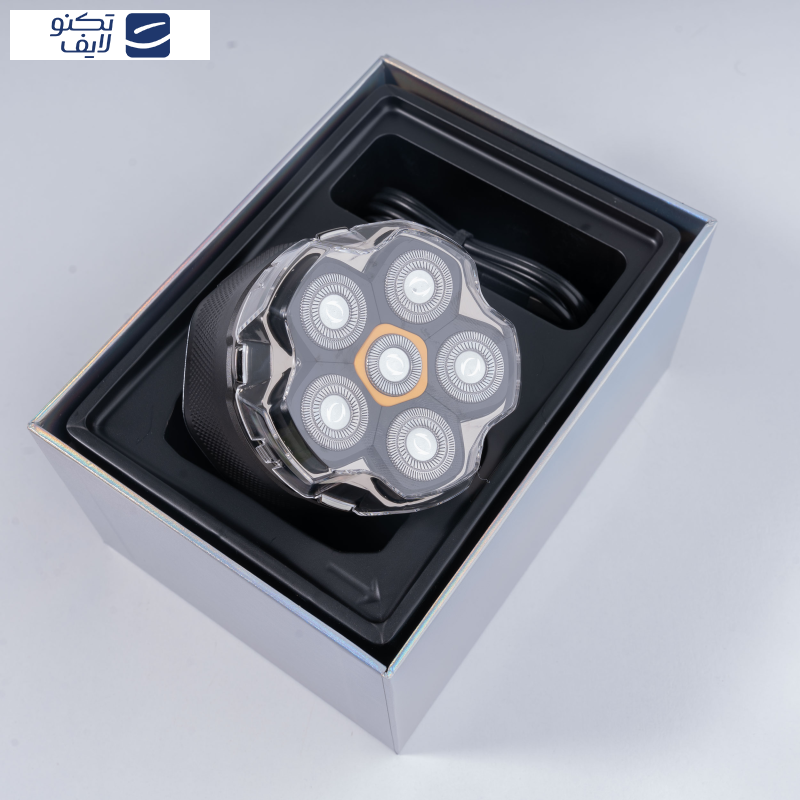 ماشین اصلاح موی صورت جی دبلیو مدل 9898، اصلاح به صورت صفر زن، مقاوم در برابر آب، نمایش وضعیت باتری، منبع انرژی با کابل USB، تکنولوژی اصلاح به صورت برش چرخشی، به‌همراه کابل شارژ USB، محافظ