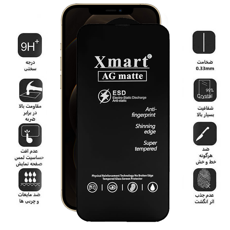 محافظ صفحه نمایش مات اپیکوی مدل Xmart Ag Matte مناسب برای گوشی موبایل اپل iphone 12 Pro Max محافظ صفحه نمایش مات اپیکوی مدل Xmart Ag Matte مناسب برای گوشی موبایل اپل iphone 12 Pro Max