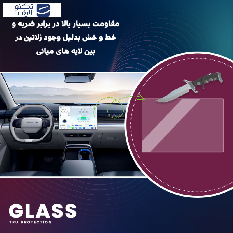محافظ مانیتور خودرو گلس مدل Resistant-HD مناسب برای مانیتور هیوندای النترا 2015 محافظ مانیتور خودرو گلس مدل Resistant-HD مناسب برای مانیتور هیوندای النترا 2015