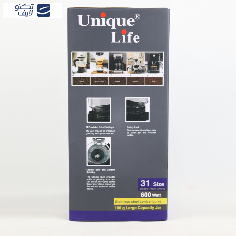 آسیاب قهوه یونیک لایف مدل UL-CG019B آسیاب قهوه یونیک لایف مدل UL-CG019B
