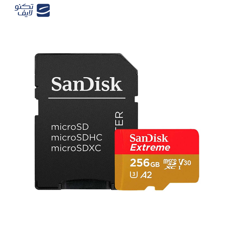 کارت حافظه microSDXC سن دیسک مدل Extreme کلاس A2 استاندارد UHS-I U3 سرعت 190MBps ظرفیت 256 گیگابایت کارت حافظه microSDXC سن دیسک مدل Extreme کلاس A2 استاندارد UHS-I U3 سرعت 190MBps ظرفیت 256 گیگابایت