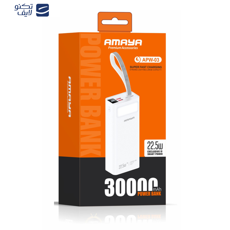 پاوربانک آمایا مدل APW-03 ظرفیت 30000 میلی آمپر ساعت پاوربانک آمایا مدل APW-03 ظرفیت 30000 میلی آمپر ساعت