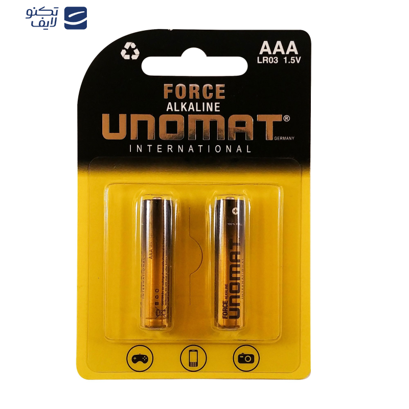 باتری قلمی و نیم قلمی یونومات مدل Force-20 بسته 20 عددی