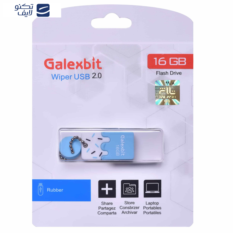 فلش مموری گلکسبیت مدل wiper ظرفیت 16 گیگابایت فلش مموری گلکسبیت مدل wiper ظرفیت 16 گیگابایت
