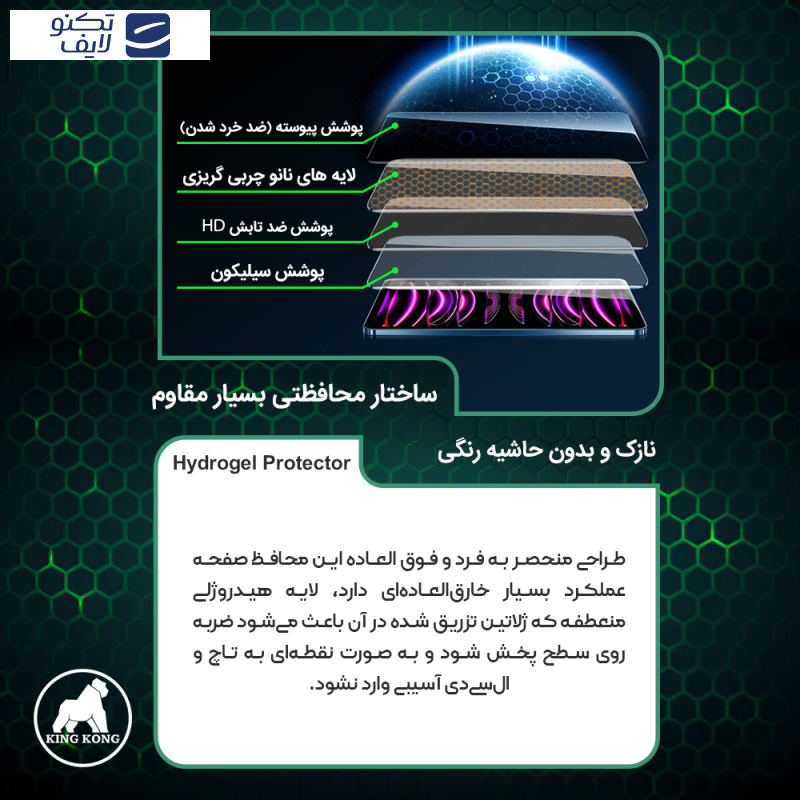 محافظ صفحه نمایش مات کینگ کونگ مدل Tough مناسب برای گوشی موبایل سامسونگ Galaxy Note 20 Ultra 5G محافظ صفحه نمایش مات کینگ کونگ مدل Tough مناسب برای گوشی موبایل سامسونگ Galaxy Note 20 Ultra 5G