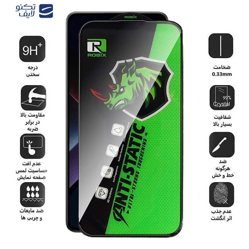 محافظ صفحه نمایش اپیکوی مدل Rhino Robix مناسب برای گوشی موبایل شیائومی Poco X7 Pro /X6 Pro / Redmi Note 14 /Turbo 4