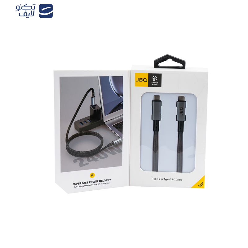 کابل USB-C جی بی کیو مدل PCA-24 طول 1 متر کابل USB-C جی بی کیو مدل PCA-24 طول 1 متر