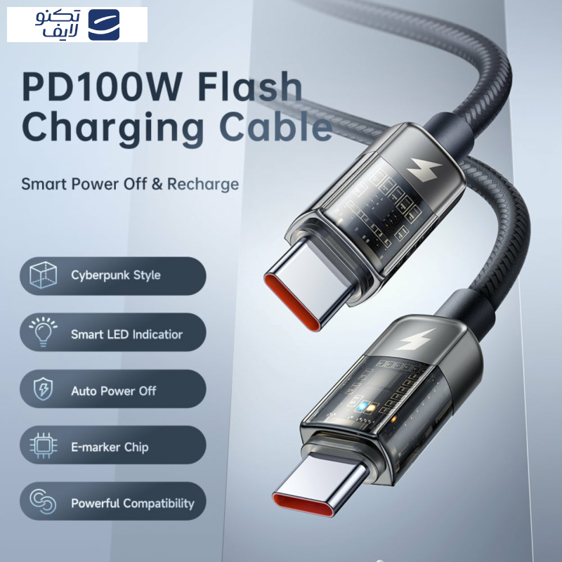 کابل تبدیل USB-C مک دودو مدل CA-2840 طول 1.2 متر کابل تبدیل USB-C مک دودو مدل CA-2840 طول 1.2 متر
