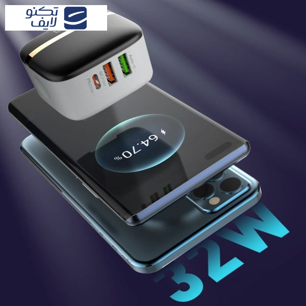 شارژر دیواری الدینیو مدل A3513Q به همراه کابل usb-c شارژر دیواری الدینیو مدل A3513Q به همراه کابل usb-c