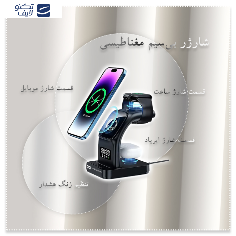 داک شارژر بی سیم گیفت کالکشن مدل 15W داک شارژر بی سیم گیفت کالکشن مدل 15W