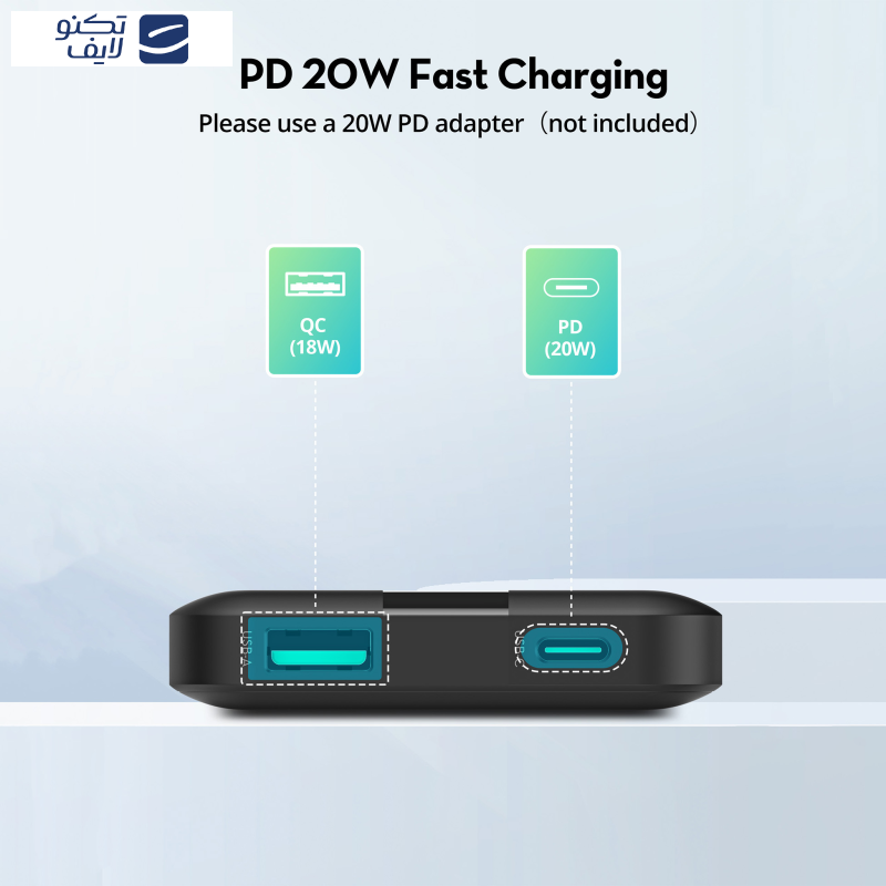 پاوربانک راوپاور مدل RP-PB1236 ظرفیت 10000 میلی آمپر ساعت پاوربانک راوپاور مدل RP-PB1236 ظرفیت 10000 میلی آمپر ساعت