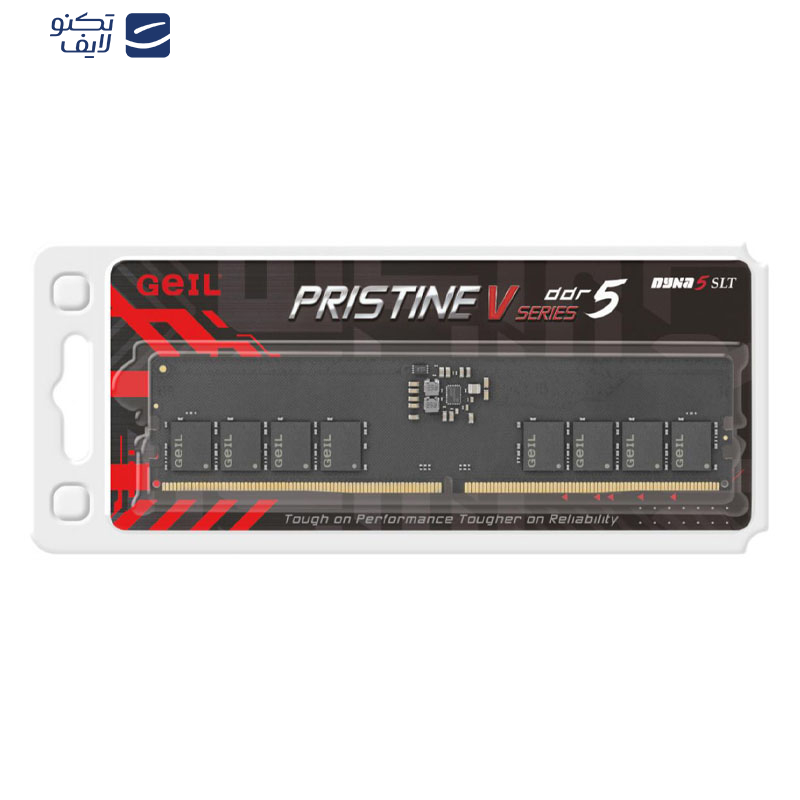 رم دسکتاپ DDR5 تک کاناله 5200 مگاهرتز CL38 گیل مدل Pristine ظرفیت 16 گیگابایت رم دسکتاپ DDR5 تک کاناله 5200 مگاهرتز CL38 گیل مدل Pristine ظرفیت 16 گیگابایت
