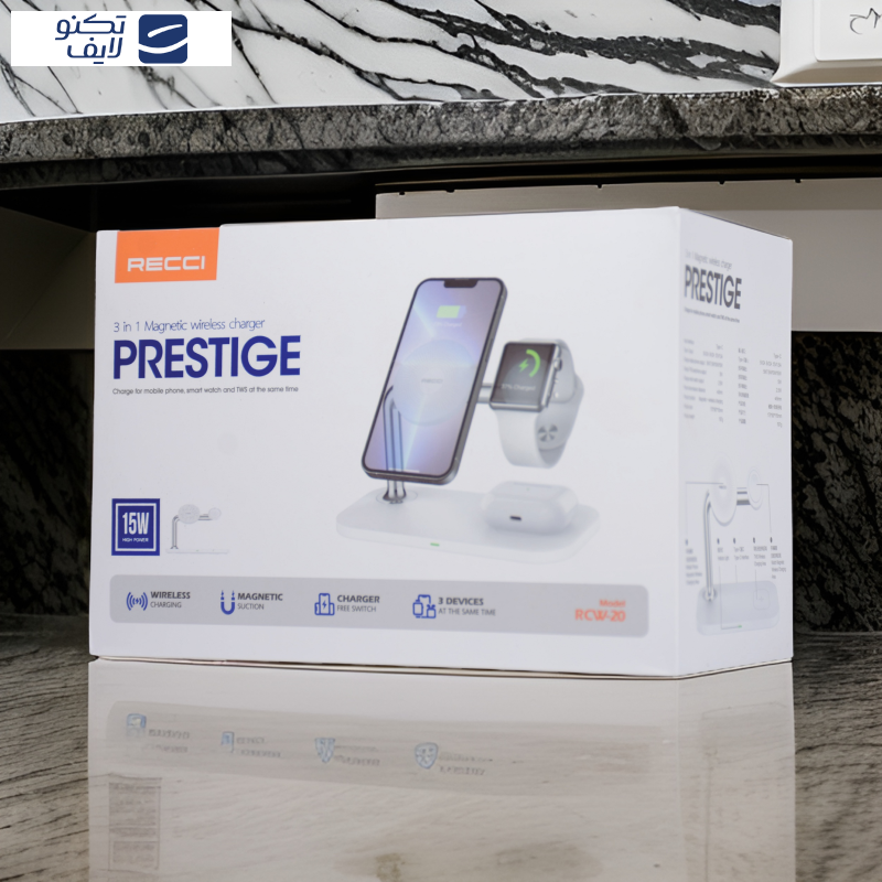پایه نگهدارنده و شارژر بی سیم گوشی موبایل رسی مدل Wireless Charger RCW-20 پایه نگهدارنده و شارژر بی سیم گوشی موبایل رسی مدل Wireless Charger RCW-20